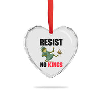 Resist Frog Heart Crystal Glass Ornament No Kings In America Political 2025 - Wonder Print Shop
