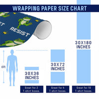 Resist Frog Kicking Crown Wrapping Paper Roll Funny No Kings In America Free Portland - Wonder Print Shop
