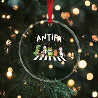 Resist Frog Protest Crystal Glass Ornament Antifa Inflatable Costume Portland Frog Political Satire TS10