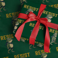 Resist Frog Protest Wrapping Paper Roll Free Portland Political Satire - Wonder Print Shop