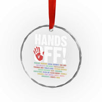 Resist Hands Off Crystal Glass Ornament Protect USA American We The People - Wonder Print Shop