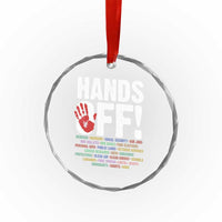 Resist Hands Off Crystal Glass Ornament Protect USA American We The People TS02