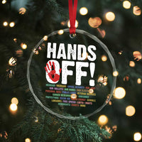 Resist Hands Off Crystal Glass Ornament Protect USA American We The People - Wonder Print Shop