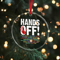 Resist Hands Off Crystal Glass Ornament Protect USA American We The People TS02