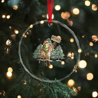 Resist Portland Frog Protest Christmas Crystal Glass Ornament Funny Holiday Meme Gift Idea TS12