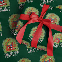 Resist Portland Frog Protest Wrapping Paper Roll Funny No Kings Xmas Gift - Wonder Print Shop