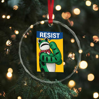 Resist Rosie Frog Crystal Glass Ornament Protest Parody Feminist Retro Poster TS02