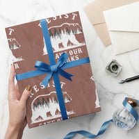 Resist Save Our Parks Wrapping Paper Roll Bear US National Parks Wildlife Nature - Wonder Print Shop