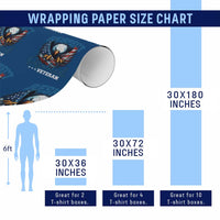 Respect Disabled Veteran Wrapping Paper Roll Military Soldier American Flag Bald Eagle - Wonder Print Shop