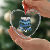 Respect The Drip Baseball Heart Crystal Glass Ornament Driping Ice Cream Sport Lover - Wonder Print Shop