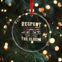 Respect The Elders Crystal Glass Ornament 1932 American Classic Hotrod