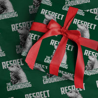 Respect The Groundhog Wrapping Paper Roll Funny Woodchuck Shadow Meteorlogy - Wonder Print Shop