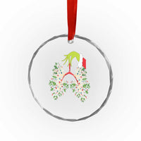 Respiratory Therapy Lung Xmas Therapist Crystal Glass Ornament TS09