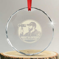 Rest In Speed Thank You For The Memories Crystal Glass Ornament Automotive Media Legend Memorial Tribute