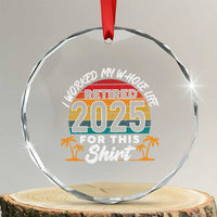 Retired 2025 Crystal Glass Ornament Retro Retirement Summer Vibes - Wonder Print Shop