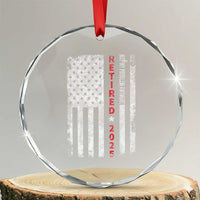 Retired 2025 Crystal Glass Ornament Vintage Old American Flag TS10