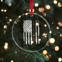Retired 2025 Crystal Glass Ornament Vintage Old American Flag TS10