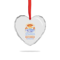 Retired 2026 Heart Crystal Glass Ornament Retirement Beach Every Sip Tastes Like It's Not My Problem Anymore