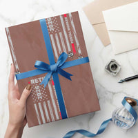 Retired Postal Worker 2026 Wrapping Paper Roll Retro US Flag Mailman Postman Retirement Gifts - Wonder Print Shop