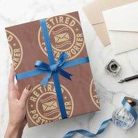 Retired Postal Worker Wrapping Paper Roll Mailman Postman Vintage Retirement Gifts - Wonder Print Shop