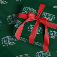 Retired Teacher 2025 Wrapping Paper Roll Funny Floral University Of I'm Done Class Of 2025 - Wonder Print Shop