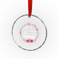 Retired Teacher Crystal Glass Ornament Floral For Grandmas Retirement TS10