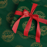 Retirement 2026 Wrapping Paper Roll Funny Officially Retired Not My Problem Anymore Vintage - Wonder Print Shop