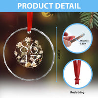Retro 8647 Crystal Glass Ornament Subtle FDT Wild Flower Aesthetic TS10