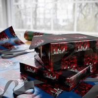 Retro 8647 Wrapping Paper Roll Vintage USA American Flag Skull - Wonder Print Shop