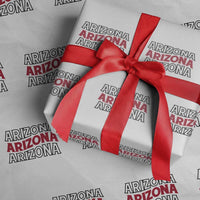 Retro Arizona Lover Wrapping Paper Roll Groovy Typography Vintage 70s State