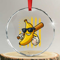 Retro Bananas Crystal Glass Ornament Vintage American Flag Banana Lover - Wonder Print Shop