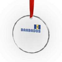 Retro Barbados Crystal Glass Ornament Vintage Barbadian Souvenir Caribbean Island Pride Heritage Gift