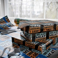 Retro BBQ Smoker This is My Meat Smoking Wrapping Paper Roll - Wonder Print Shop