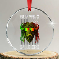 Retro Buffalo Soldiers Crystal Glass Ornament 9th and 10th Cavalry African American Heros USA Flag TS10