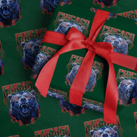 Retro Chicago Wrapping Paper Roll Vintage Cub Bootleg Graphic Baseball Fans