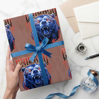 Retro Chicago Wrapping Paper Roll Vintage Cub Bootleg Graphic Baseball Fans