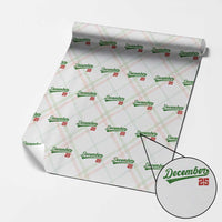 Retro Christmas December 25 Wrapping Paper Roll Retro Vintage Script Holiday Trip - Wonder Print Shop