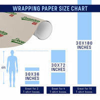 Retro Christmas December 25 Wrapping Paper Roll Retro Vintage Script Holiday Trip - Wonder Print Shop