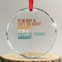 Retro Cory Booker Quotes Crystal Glass Ornament This is a Right or Wrong Moment Subtle FDT - Wonder Print Shop