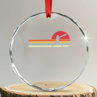 Retro Cricket Player Crystal Glass Ornament Retro Vintage Sport Batsman Cricket Gifts