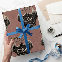 Retro Cryptid Hunter Wrapping Paper Roll Mothman Bigfoot Loch Ness Monster Cryptids - Wonder Print Shop