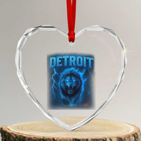 Retro Detroit Football Heart Crystal Glass Ornament Love Lions Bootleg Vintage Rap Tee - Wonder Print Shop