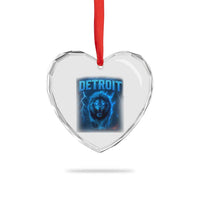 Retro Detroit Football Heart Crystal Glass Ornament Love Lions Bootleg Vintage Rap Tee - Wonder Print Shop