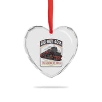 Retro Emblem Classic Steam Train Heart Crystal Glass Ornament Locomotive Heritage Pride Legend of the Rails