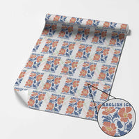 Retro Floral Protest Abolish Ice Wrapping Paper Roll No Human is Illegal Peaceful Pro-Immigrant