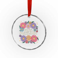 Retro Groovy Free Portland Crystal Glass Ornament Oregon Freedom Fighter Peaceful Hippie 70s Style TS02