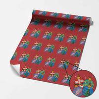 Retro Groovy Merry Christmas Ornament Ho Ho Ho Wrapping Paper Roll