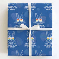 Retro Hip Hop Easter Bunny Wrapping Paper Roll Funny Hippity Cool Rabbit Lovers Toddler