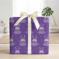 Retro Hip Hop Easter Bunny Wrapping Paper Roll Funny Hippity Cool Rabbit Lovers Toddler
