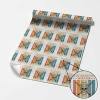 Retro Ice Hockey Player Wrapping Paper Roll Funny Never Underestimate An Old Man - Wonder Print Shop